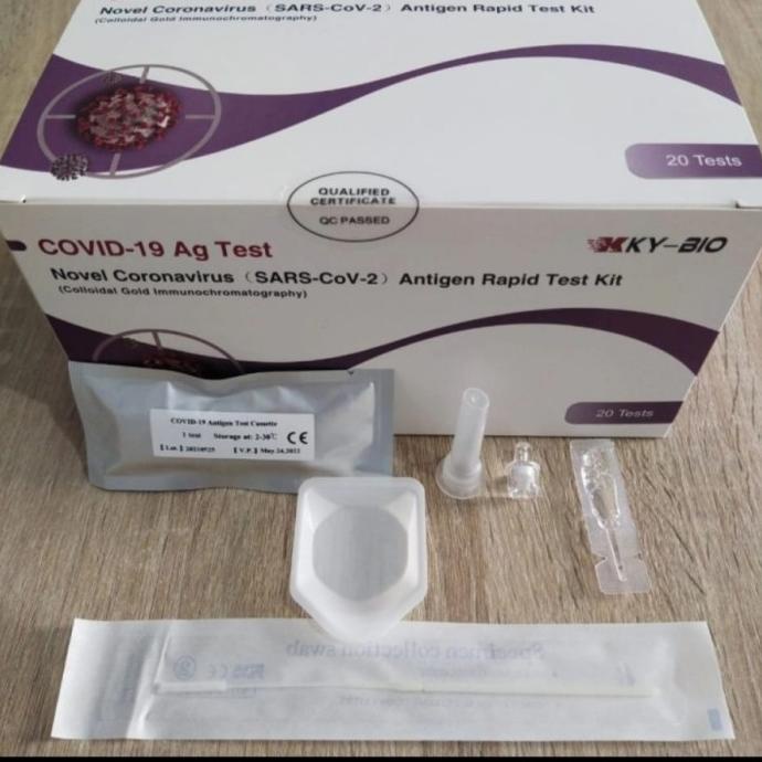 saliva antigen swab antigen kybio skybio kemenkes 1box