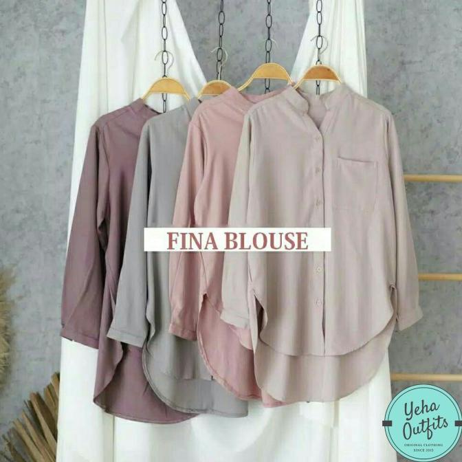 Fina Blouse Wanita Polos Murah | Baju Atasan Muslim Jumbo Korea