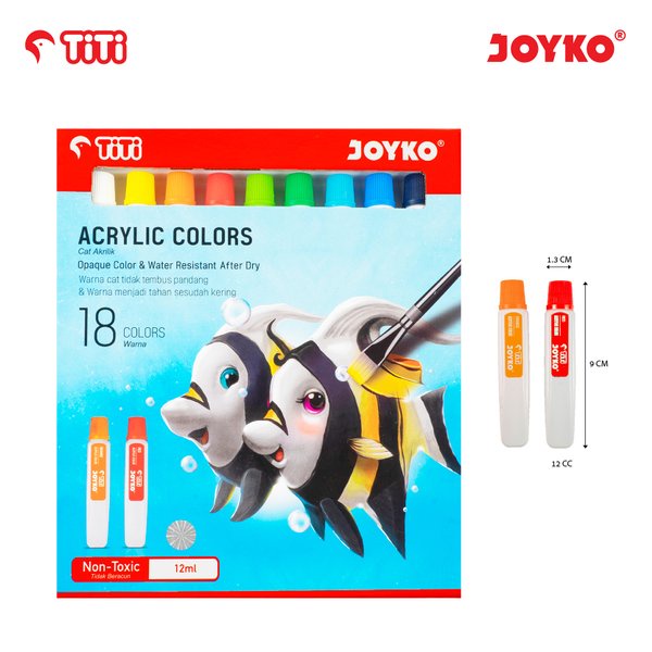 

Acrylic Color Cat Akrilik Joyko TiTi ACC-12ML-18 Warna Colors