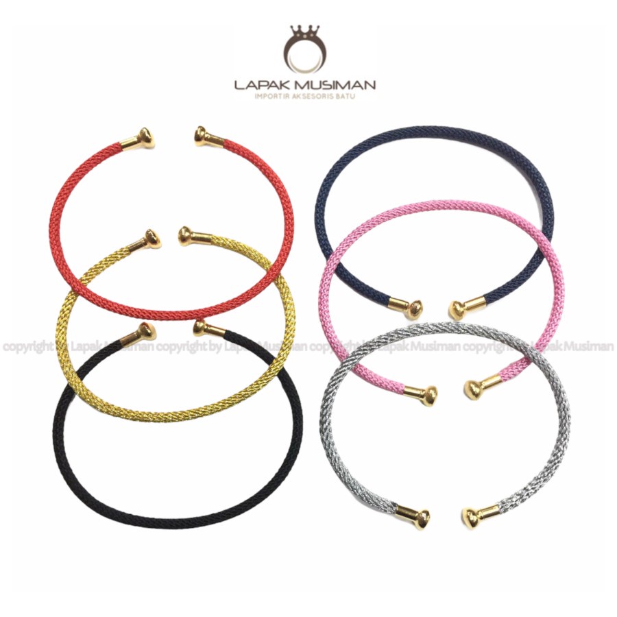 [Bayar di Tempat] Gelang Tali Kawat Anti Air Waterproof Untuk Charm Liontin Model LM 01