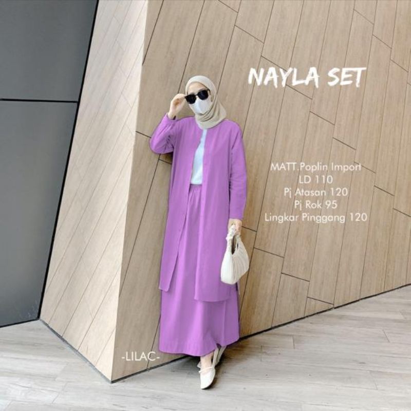 NAYLA SET SETELAN ROK WANITA TERBARU BAHAN KATUN