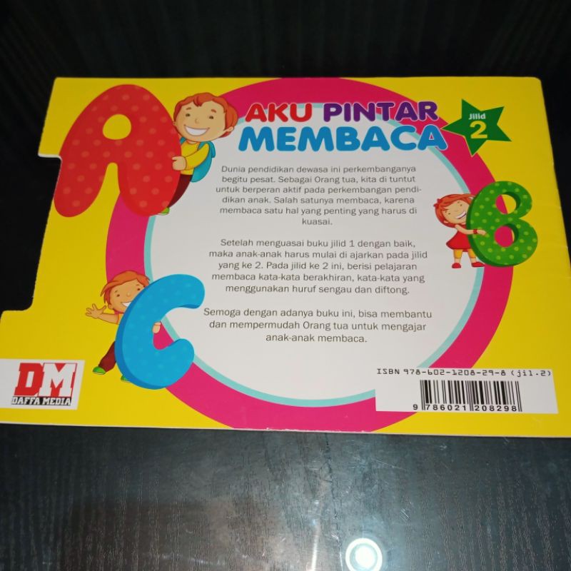 buku pintar membaca jilid 2 full colour 19x27cm