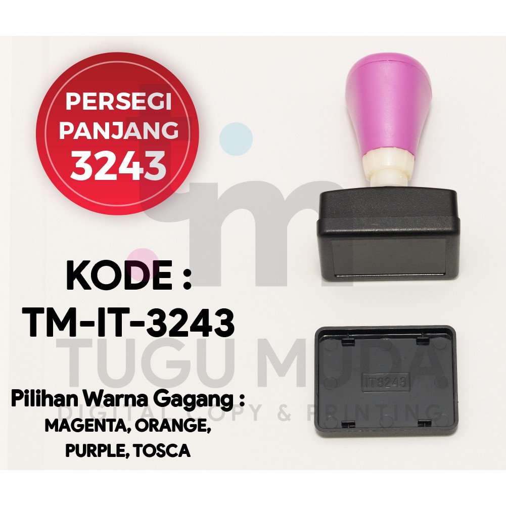 

Gagang Stempel Flash PERSEGI PANJANG 3243 (32x43mm) -TM-IT-3243