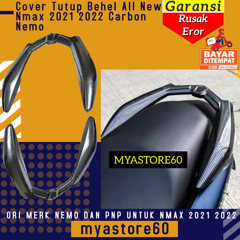 Cover Tutup Behel Nmax New 2021 2022 Carbon NEMO / Cover Behel Karbon Original Nemo N max Variasi Nmax Aksesoris Nmax 2021 2022