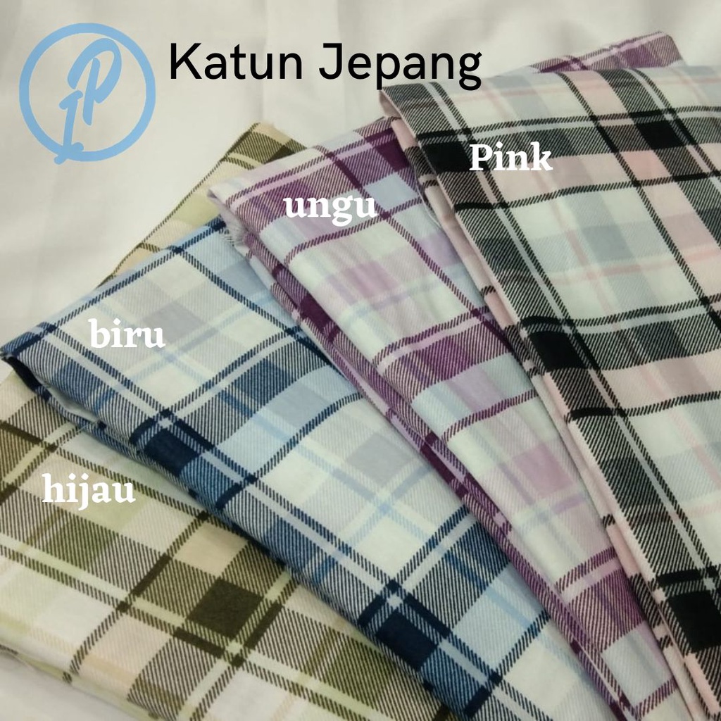 Kain Katun Jepang Tokai Motif Kotak-kotak (Katun Japan) bahan gamis kemeja