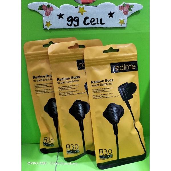 Hf handset handsfree earphone realme R30 original