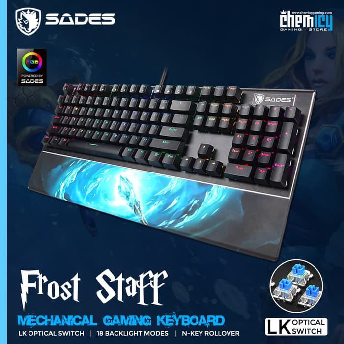 Sades Frost Staff RGB Optical Switch Mechanical Gaming Keyboard