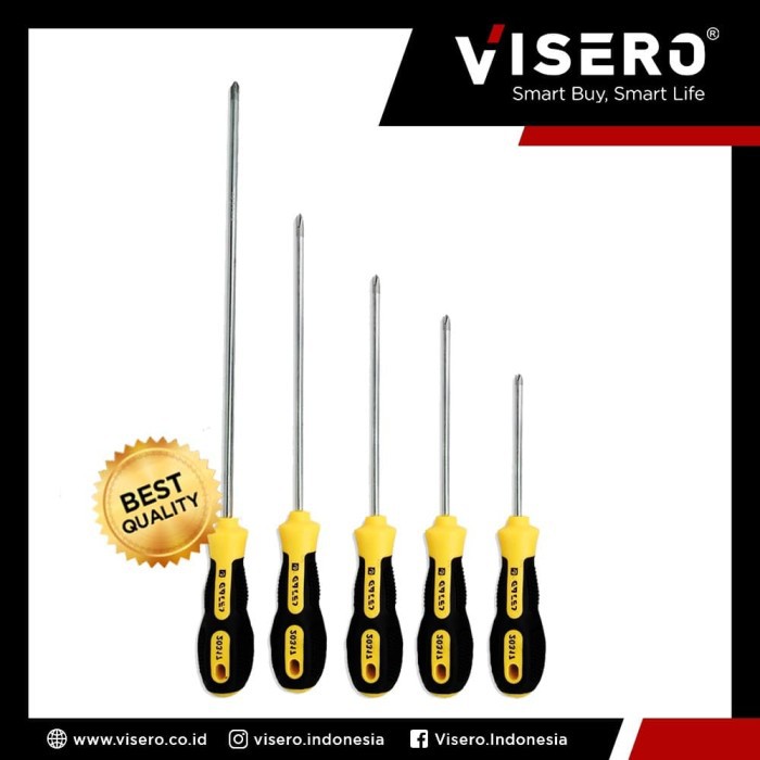 Obeng Magnet Ukuran 8&quot; Visero