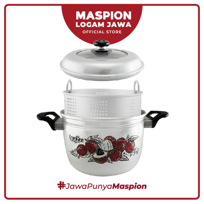 Maspion Dandang Pancaguna Datrum Tutup Kaca - Kukusan Aluminium