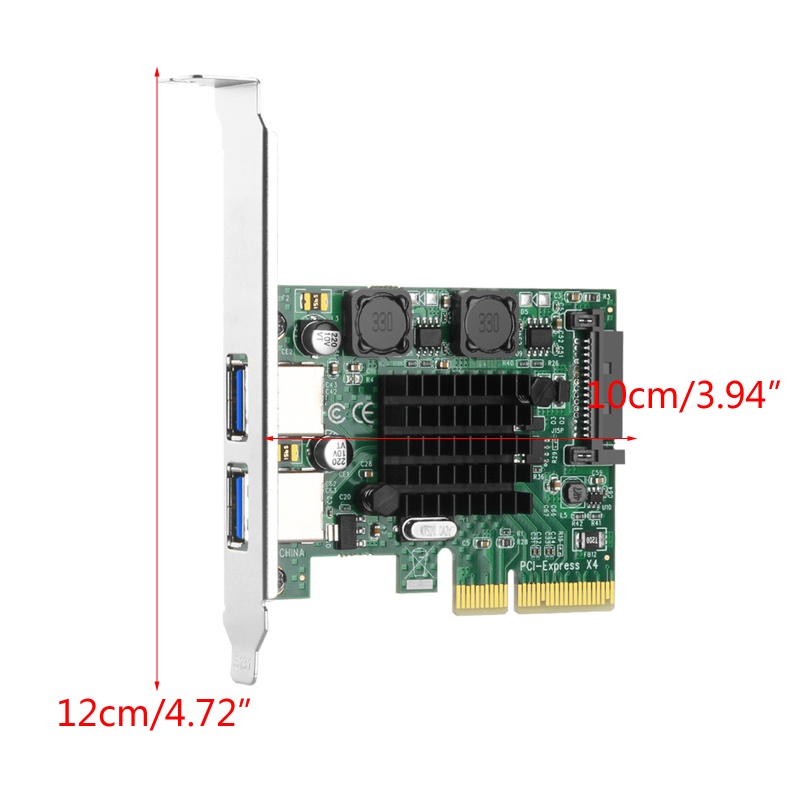 Btsg PCI-E Ke USB 3.1 Gen2 Kartu Ekspansi 2-Port PCI Untuk Express USB Add in Card Konverter Hub USB Internal Untuk Desktop