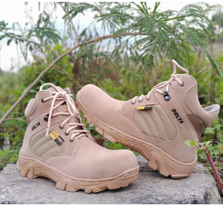 Sepatu Safety Boot Tactical Gurung Kerja Peroyek Naik gunung Kerja Lapangan Satpol pp 6inc