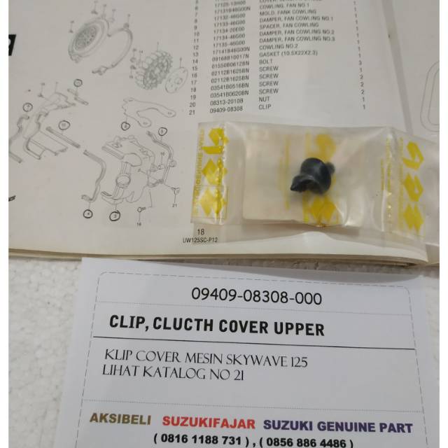 Klip/baut Tutup Mesin Suzuki Skywave