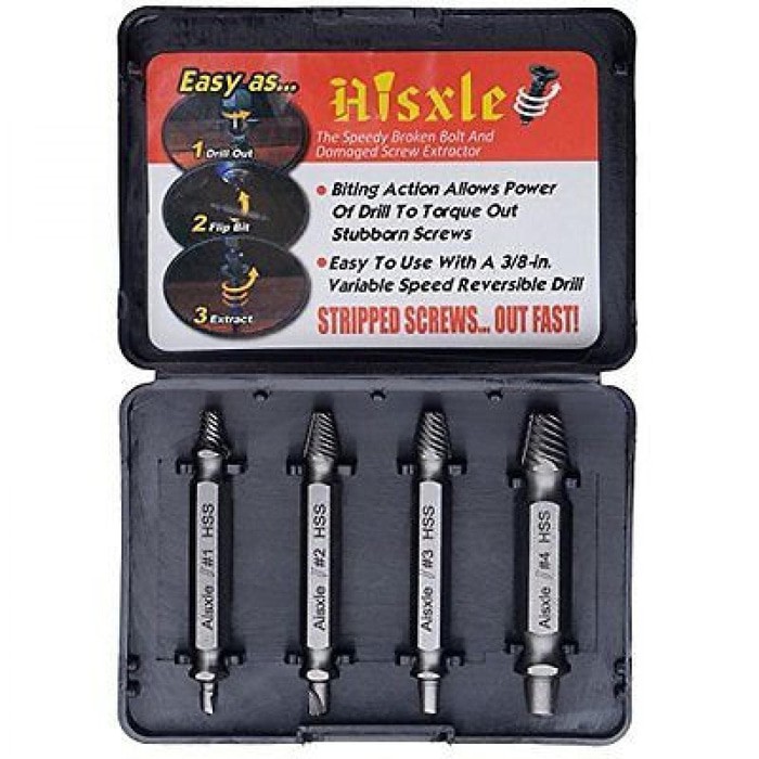 TOOL ALAT PEMBUKA BAUT SKRUP DOL LOS RUSAK Extractor Broken Striped Screw Remover Set isi 5 Pcs / 4 Pcs