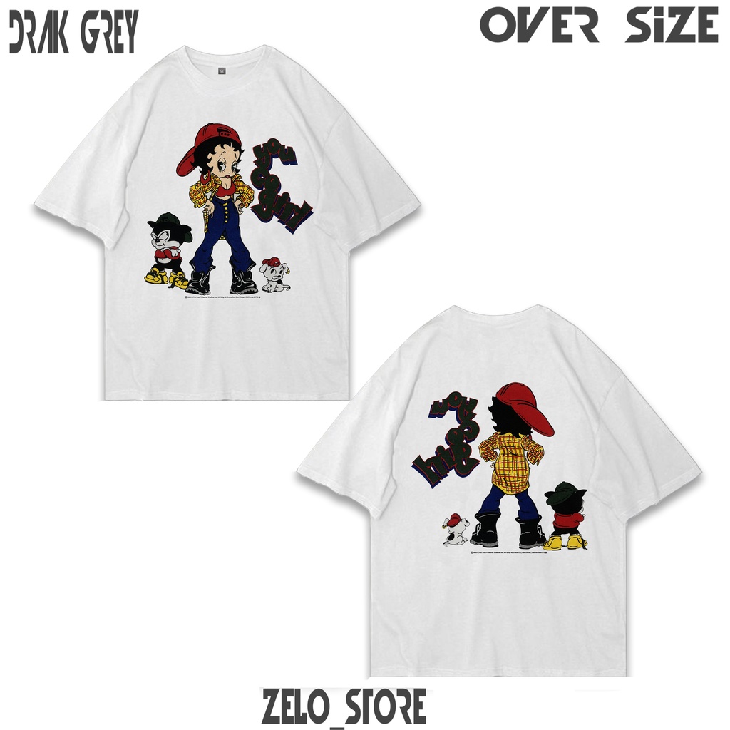 Betty Boop/kaos oversized betty boop/unizex vintage tee 90s