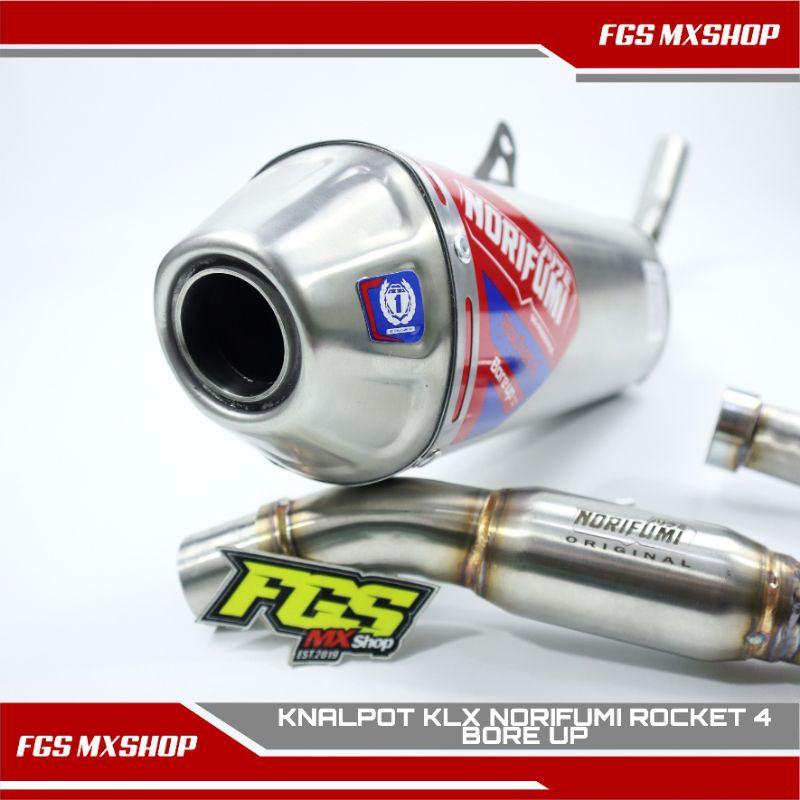 KNALPOT KLX NORIFUMI ROKET 4 BORE UP KLX BF D TRACKER SERIES ROCKET4 BOREUP