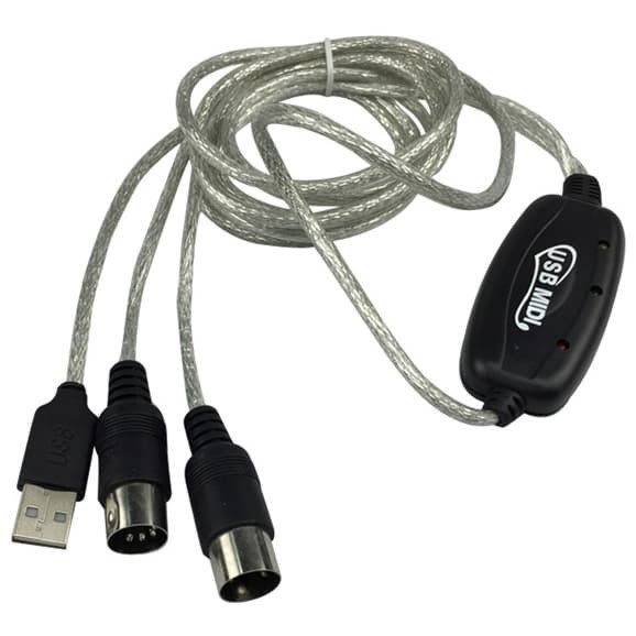 Kabel Converter USB MIDI to Music Keyboard Adapter Cable Pc