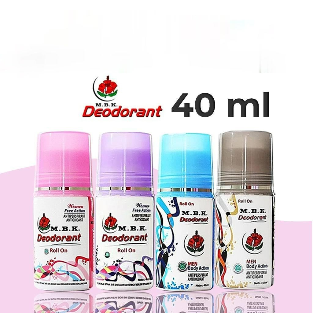 ★ BB ★  M.B.K Deodorant Roll On 40 ml / Deodorant / Penghilang Bau Badan Wanita / Mbk / M B K / Pink