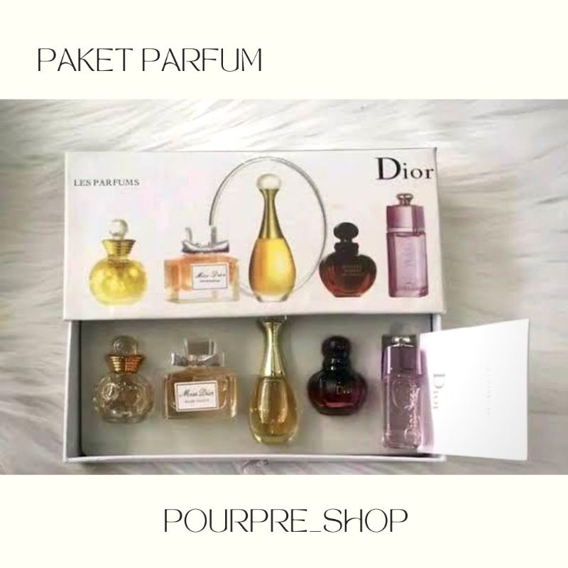 Paket Parfum Murah Dior Les Perfumes 1 Set isi 5 Varian