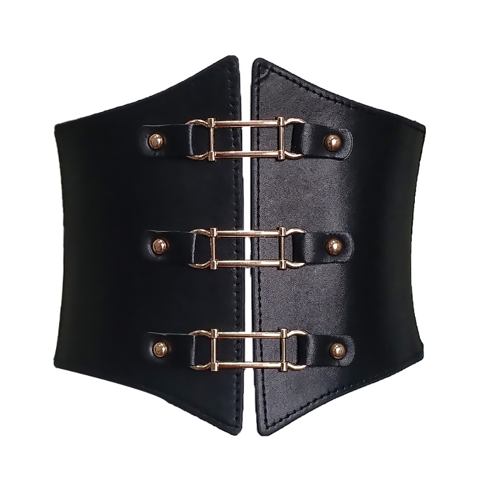 COR-03 corset korset wanita ikat gesper pinggang kpop idol japan punk leather belt