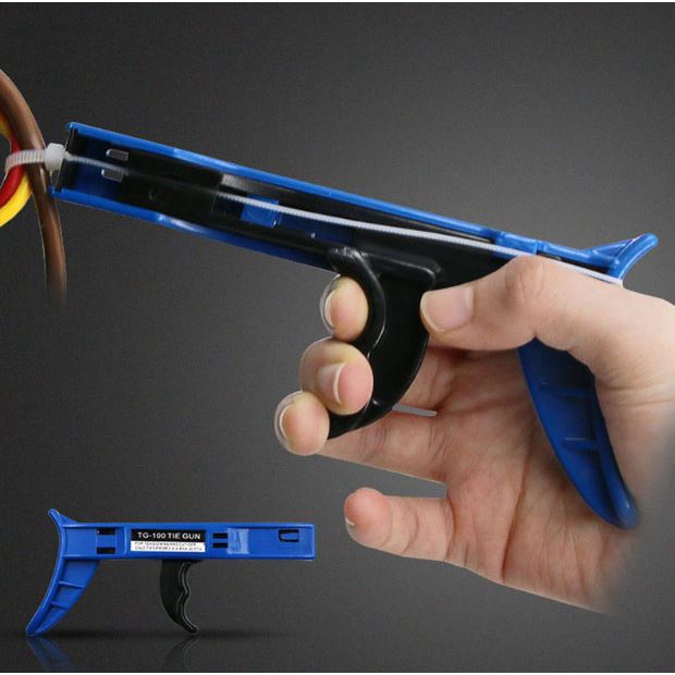 TG-100 ALAT PENGENCANG KABEL TIES ZIP TIE GUN FASTENING & CUTTING TOOL