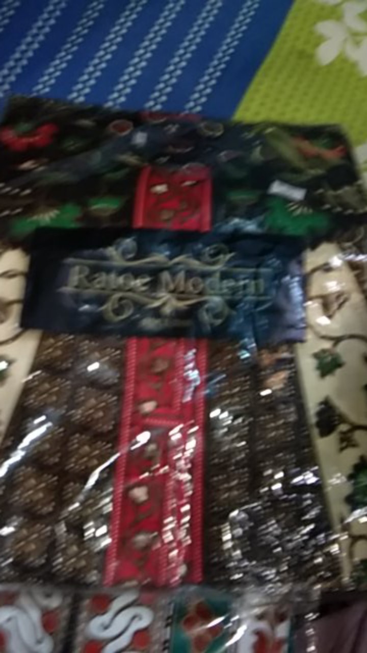 Tunik Batik Ratoe Modern Kode A63 Kancing Depan Tangan 7/8 Bhn Katun Batik Sinaran