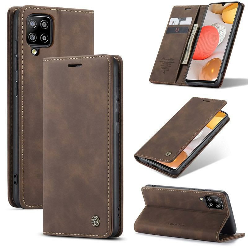 Samsung Galaxy A12 / M12 Flip Cover CaseMe Original Wallet Leather Standing Case Sarung Dompet Kulit