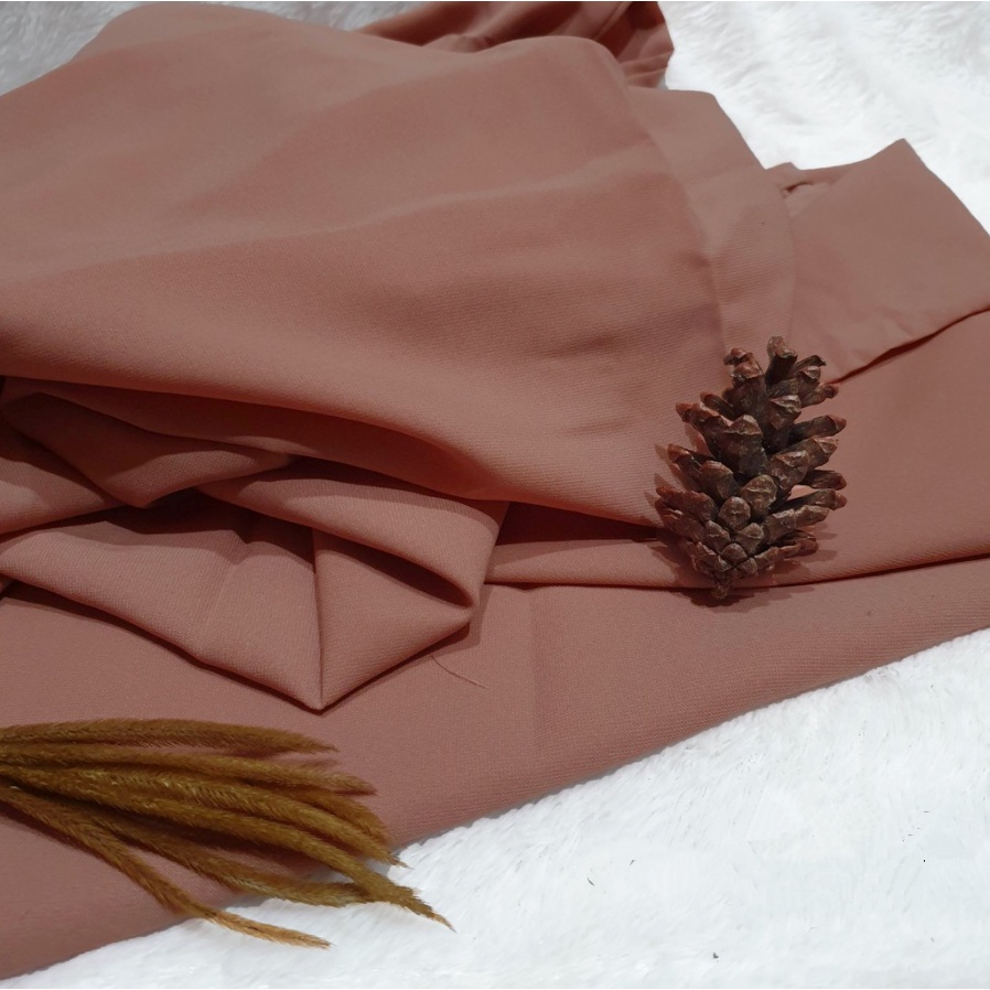 khimar ped nabila , list renda tengah , bahan wolfis , ped antem TERMURAH-Mocca