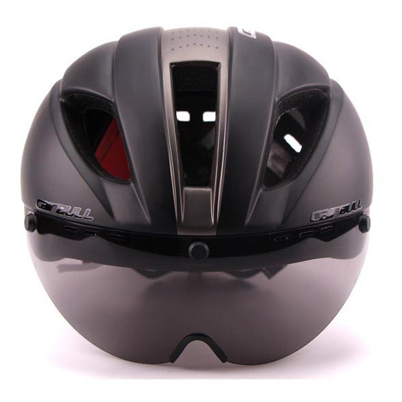 CAIRBULL Helm Sepeda Magnetic Visor Removable Lens - Size L - Black/Gray