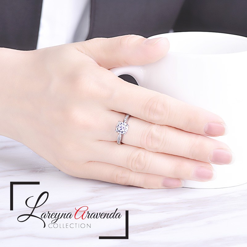 Cincin Wanita Titanium Model Kristal Sedang Crystal Swarovski CC043