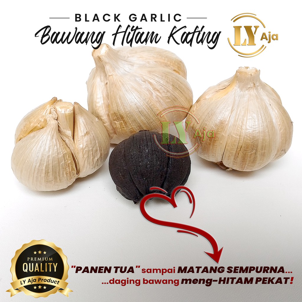 Bawang Hitam Kating 250 Gram Black Garlic Sweet Bulbs LY Aja 250 Gr Ekonomis