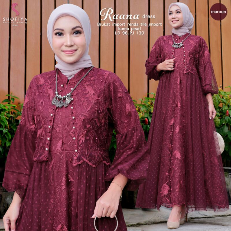 BROKAT HAIFA. RAANA,SHARISHA Maxi Dress Ori by Shofiya