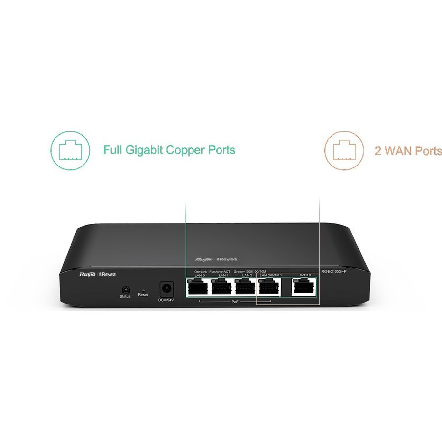 Ruijie Reyee RG-EG105G Series Cloud Managed Router 4 Port