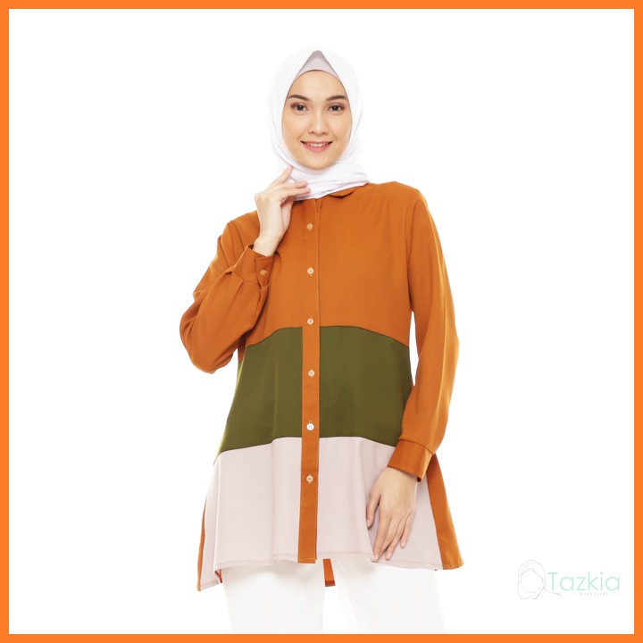 Atasan Muslim Wanita Kancing Depan Murah Baju Busui Talita Tunik Bahan Moscrepe Bagus Adem Terlaris