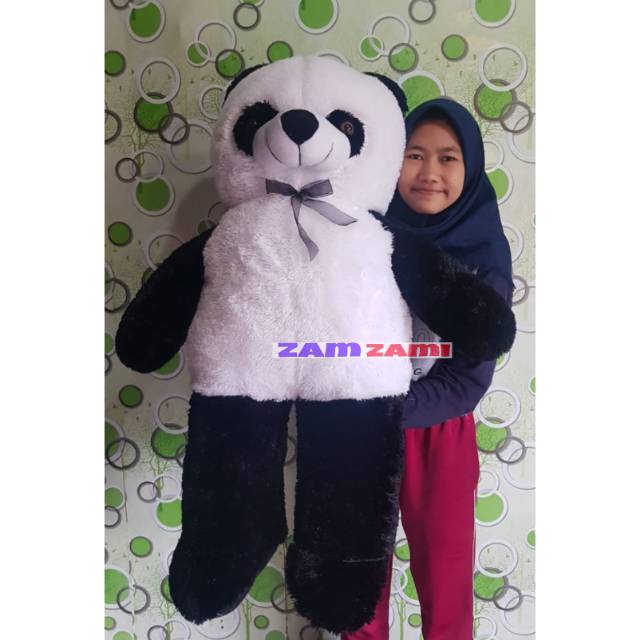 

Boneka panda hitam putih pita kecil uk.1m