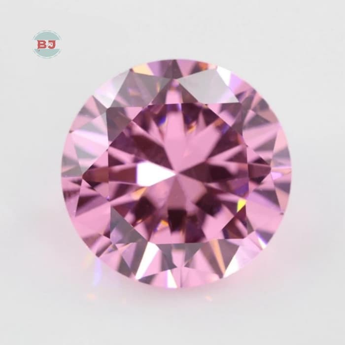 A5 Quality Fancy Color 7 - 7,5 MM Pink Yellow Round Cubic Zirconia A5 Quality