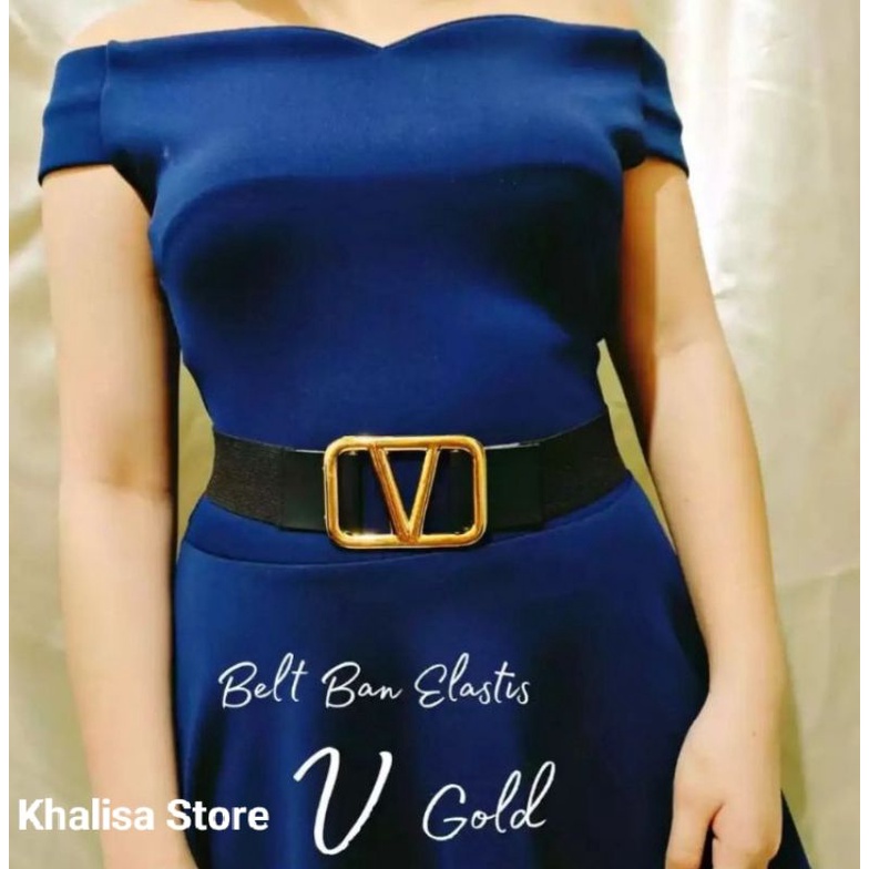 Belt Ikat Pinggang Wanita Karet Melar V Fashion  || KHS 06