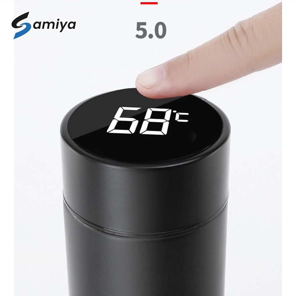 tumbler thermos stainless smart temperature LED cup 500ml / termos thermometer botol vacuum minuman ( menerima custom LOGO )