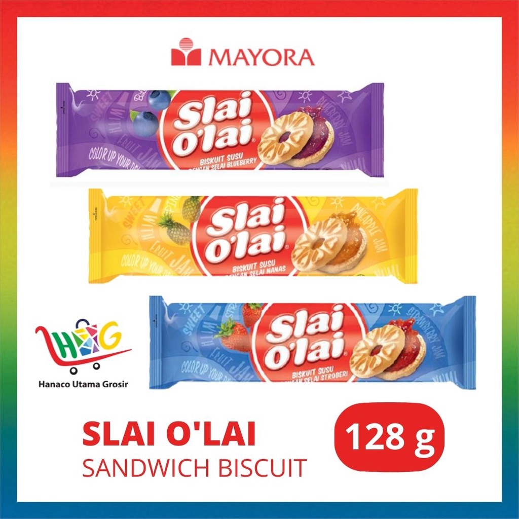 Roma Slai O'Lai Roll Strawberry /Pineapple /Blueberry 128gr [ 1 PCS ]