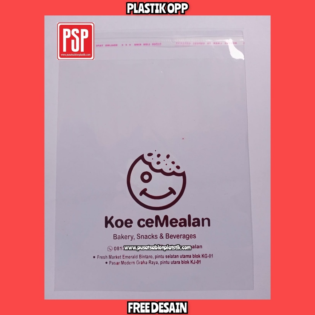 

Sablon palstik kemasan OPP Satu warna