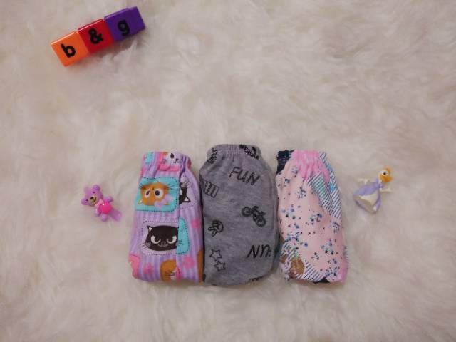 Celana dalam anak perempuan motif campur isi 3pcs