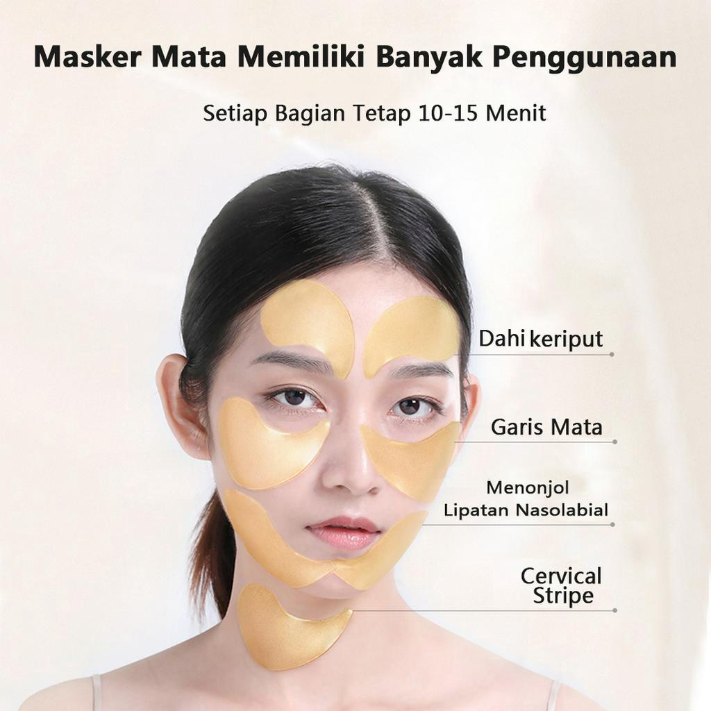 ALLPHV Masker Mata Eye Patches eye mask - gold black pearl hydra/Vitamin C/retinol hydra/Hyaluronic Acid/Rose-gel masker wajah