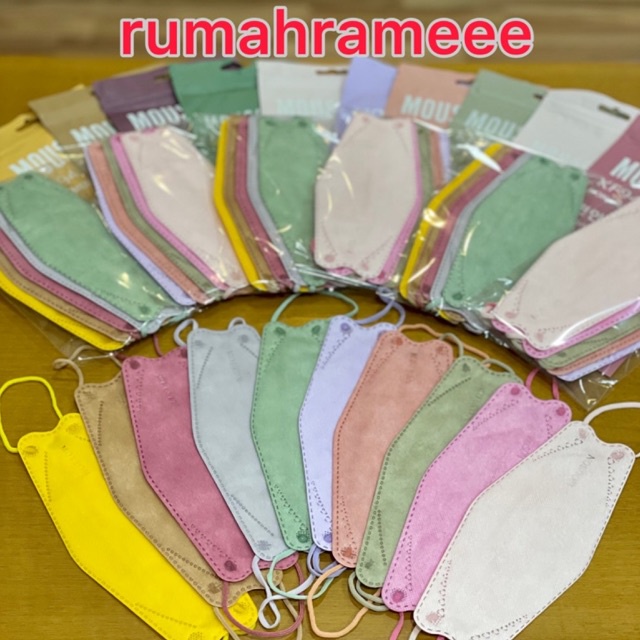 MASKER DEWASA KF94 MOUSON MIX WARNA ECERAN