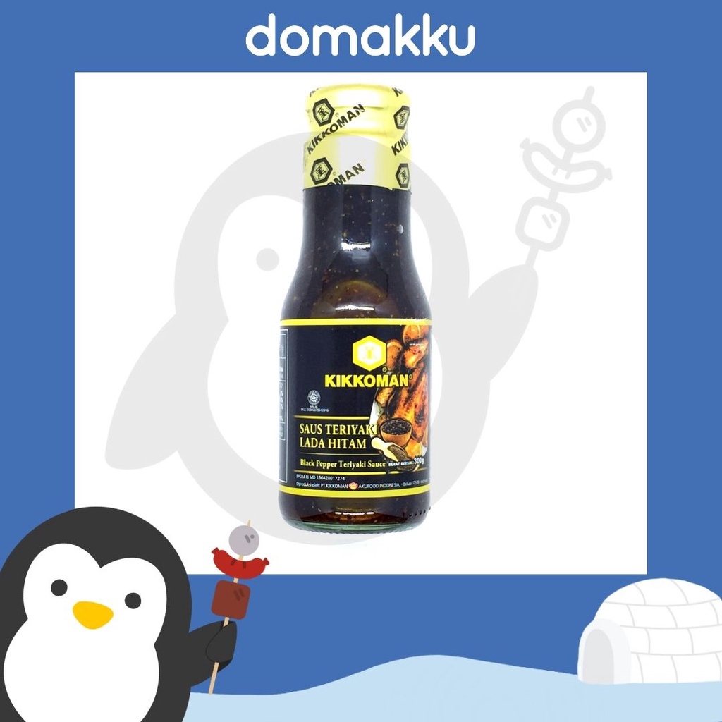 

Kikkoman Blackpepper Teriyaki (Saus Teriyaki Lada HItam) 300gr, Halal