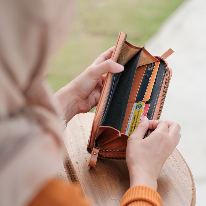 DOMPET PANJANG WANITA  KULIT ASLI ORIGINAL 100% BRISTOL - GRATIS UKIR NAMA