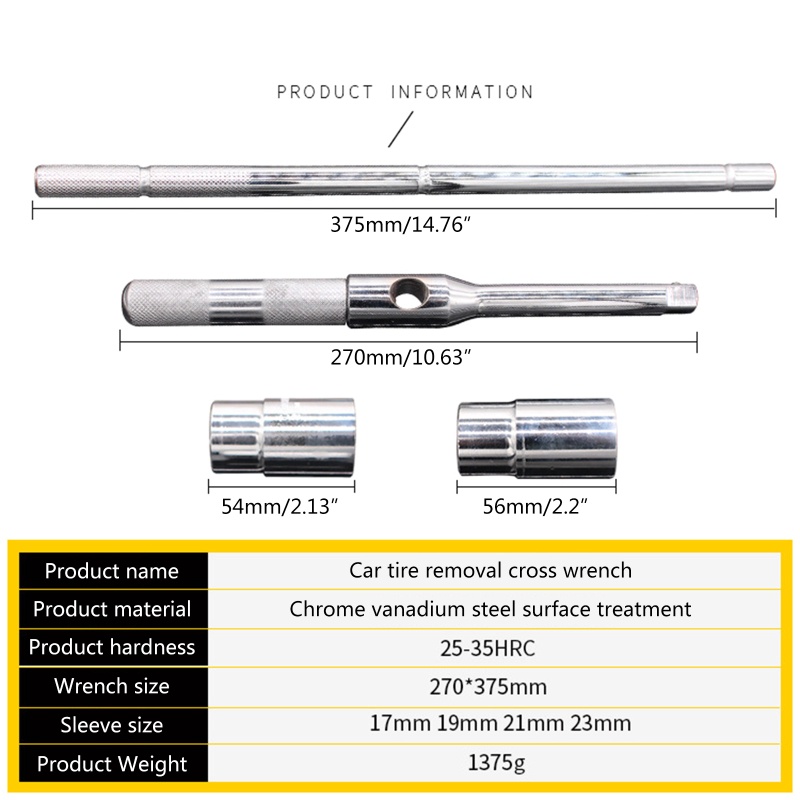 Kiss Kunci Pas Palang Ukuran 17 19 21 23mm Untuk Melepas Ban Mobil 25-35HRC