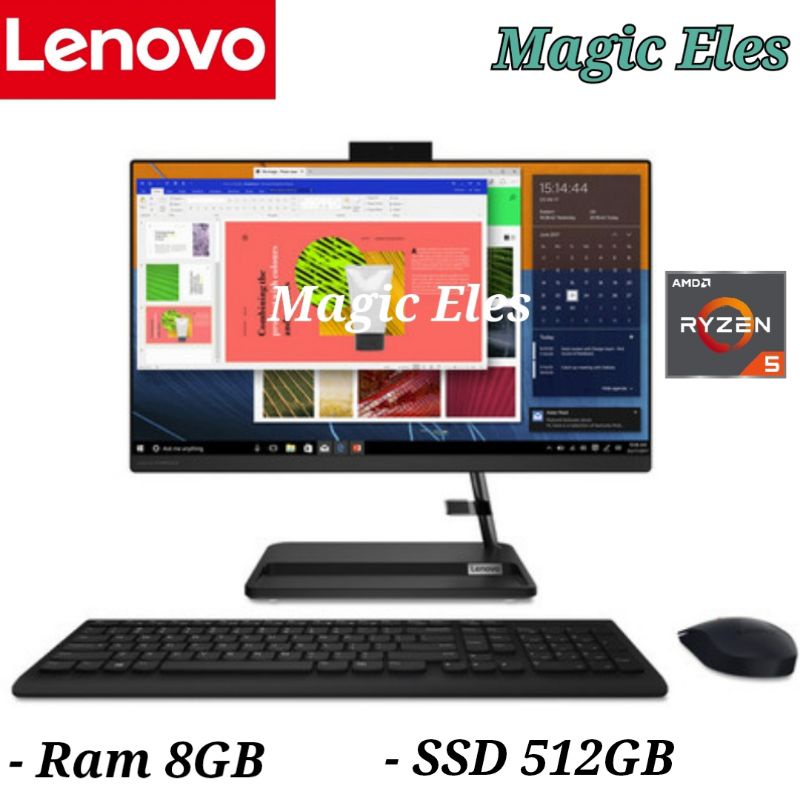 PC AIO Lenovo ideacentre 3 - 22ADA6 AMD Ryzen 5 - 3500U Ram 8GB SSD 512GB PC ALL IN ONE