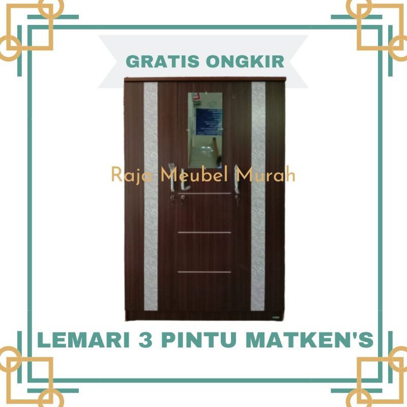 Lemari Pakaian 3 Pintu Murah Bandung Garut Sumedang Subang Cimahi Tasikmalaya Cianjur Purwakarta