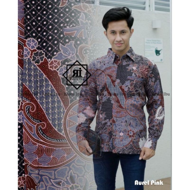 Realpict kemeja lengan panjang//kemeja batik seragam//kemeja pesta