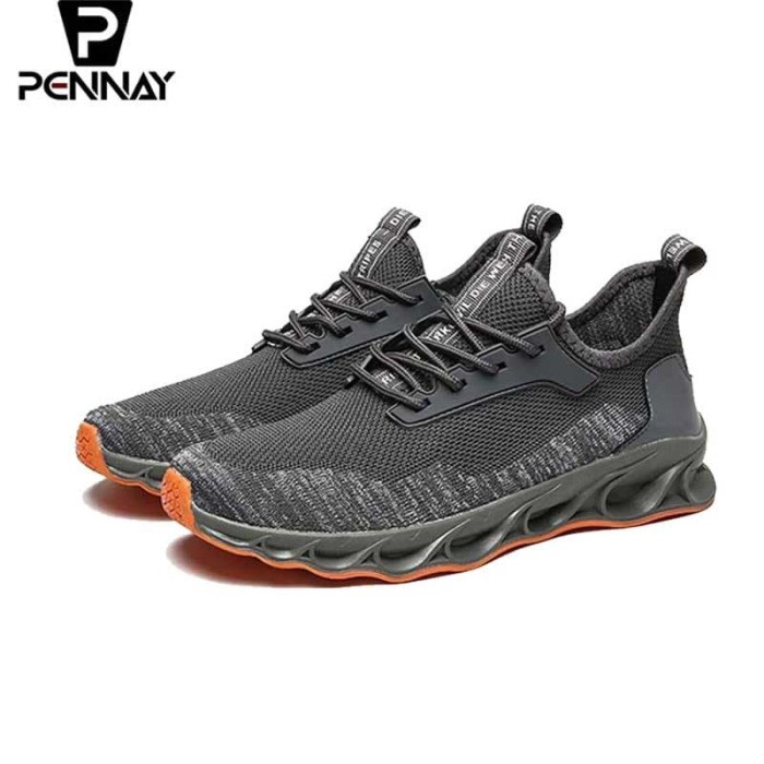 Pennay Predators Hombre Running Shoes - Men Sneakers HB1 Sepatu Pria - Abu-abu, 40