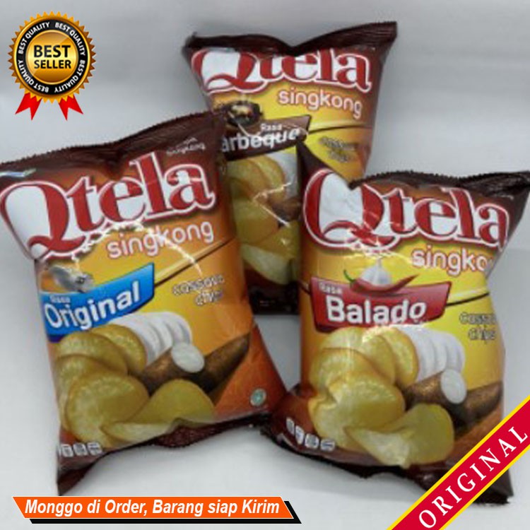 

Jajanan Snack camilan keluarga Sajian bekal menyenangkan QTELA Keripik Singkong 60g